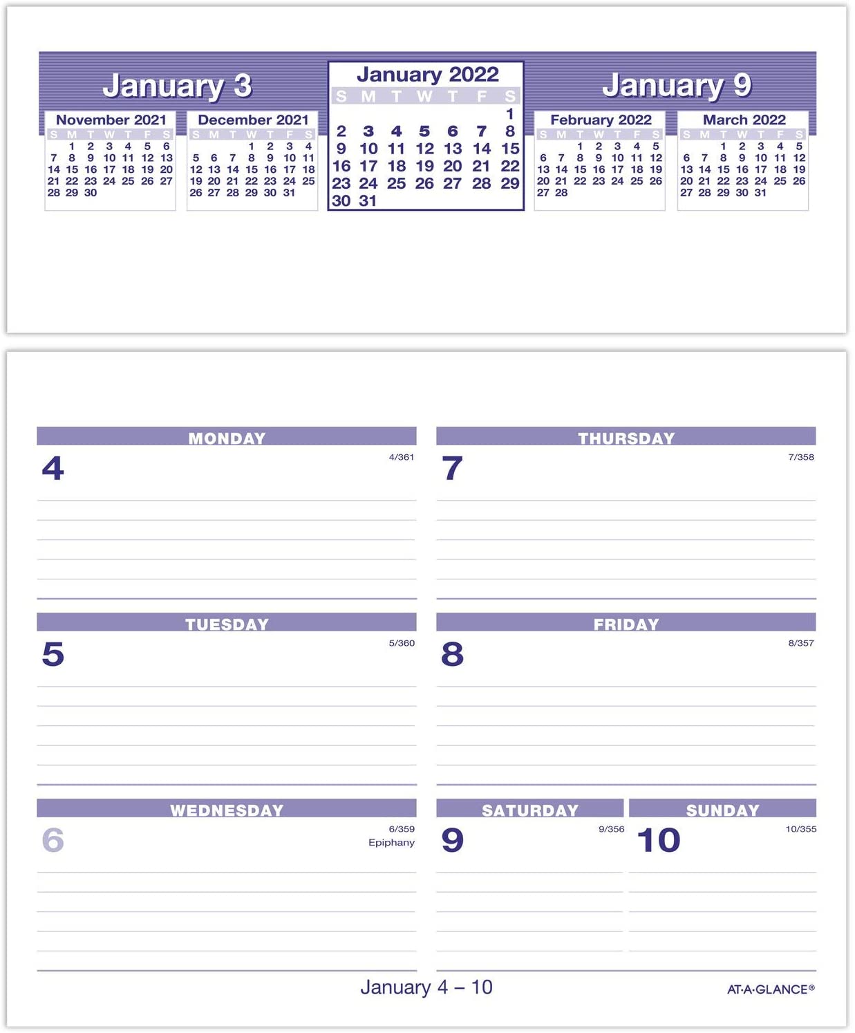230816082800313_1 AT-A-GLANCE 2023 Weekly Desk Calendar Refill, Flip-A-Week, 6" x 7" (SW705X50) - Image 1